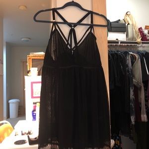 Black sheer baby doll